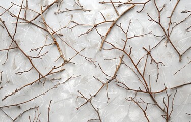 Close-up Textured Background of Ice with Abstracted Branch Patterns