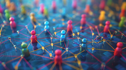 Social media platforms like Facebook and Twitter allow people all over the world to talk to each other. 3D images can be used to show how these connections work.