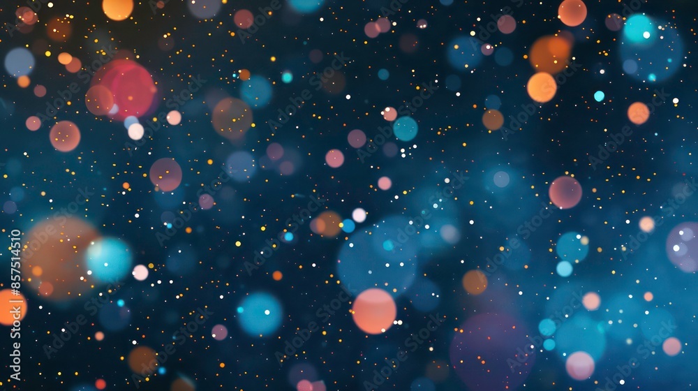 Canvas Prints the background is a gradient of dark blue and black with sparkly light-colored dots scattered throug