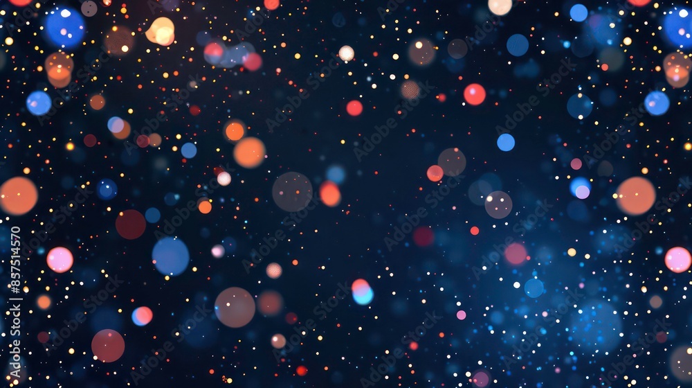 Canvas Prints the background is a gradient of dark blue and black with sparkly light-colored dots scattered throug