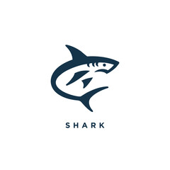 shark logo design concept icon symbol template
