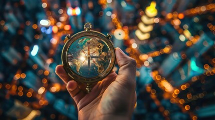 The digital compass: A strategic explorer for businesses, Vision crisis, Mission path, Agency creative, Digital strategy, Market decision, Achievement strategy, Financial stock, Company vision