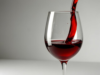 Closeup of glass of wine