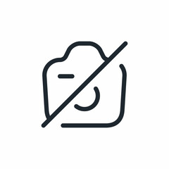 photo prohibited crossed out icon