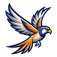 Fototapeta premium Graceful Falcon Bird Logo Vector Illustration for Dynamic Branding