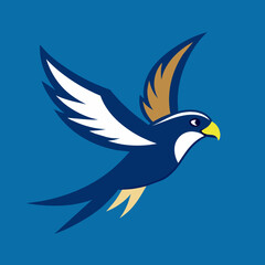 Graceful Falcon Bird Logo Vector Illustration for Dynamic Branding