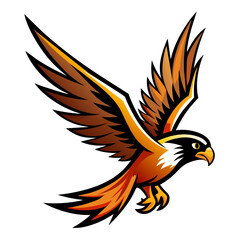 Graceful Falcon Bird Logo Vector Illustration for Dynamic Branding