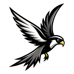 Graceful Falcon Bird Logo Vector Illustration for Dynamic Branding