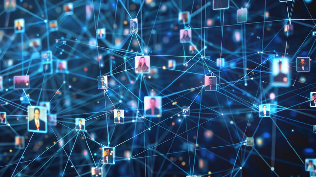 Social media platforms like Facebook and Twitter allow people all over the world to talk to each other. 3D images can be used to show how these connections work.