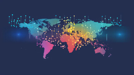 Understand the stock market with this colorful graph. It shows how investments and the economy are doing around the world.