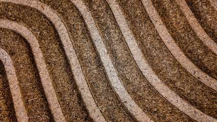 Brown wicker textile textured ground, background