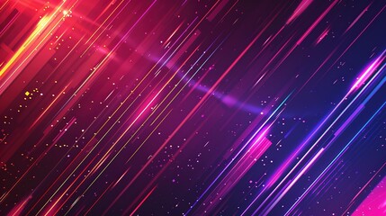 Fototapeta premium Abstract futuristic background with pink blue glowing neon moving high speed wave lines generative ai image