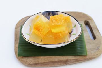 Thai sweet egg floss jelly