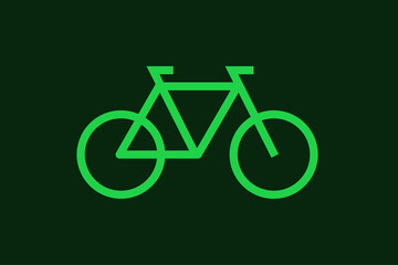 Fototapeta premium Geometric bicycle illustration in flat style design. Vector illustration