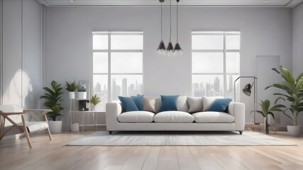 Fototapeta premium modern living room with sofa