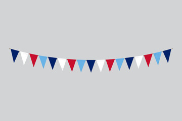 Obraz premium Flags isolated.Fiji paper bunting. flags birthday, anniversary, celebrate event.