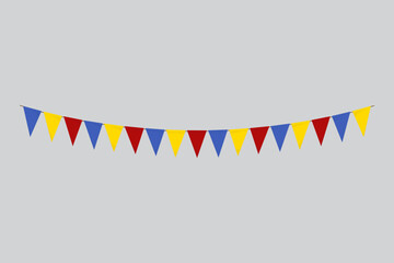 Flags isolated. Eswatini paper bunting. flags birthday, anniversary, celebrate event.