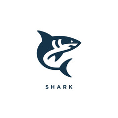shark logo design concept icon symbol template