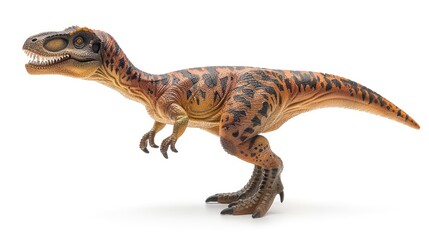 Obraz premium Jurassic period dinosaur toy on white background