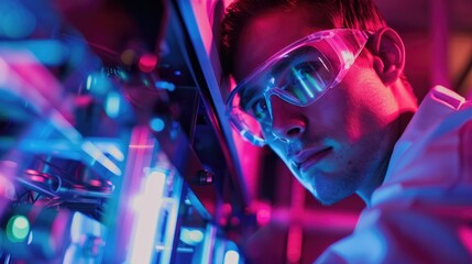 Male scientist working in a laboratory
