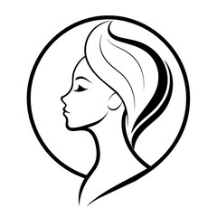 Vector Silhouette Logo Design for Beauty Parlors Elevate Your Brand
