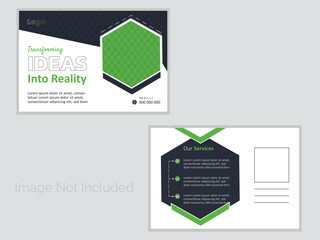 eye catching post card design and abstract background design template