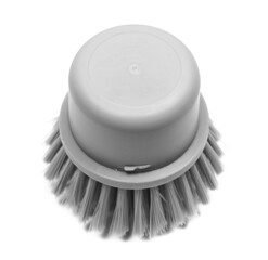 Grey dishwashing brush isolated on white 