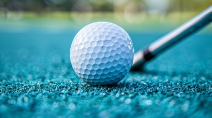 Focus Photography of Golf Ball on the Grass. Reference Picture of Outdoor Activity