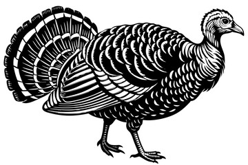 wild turkey vector illustration