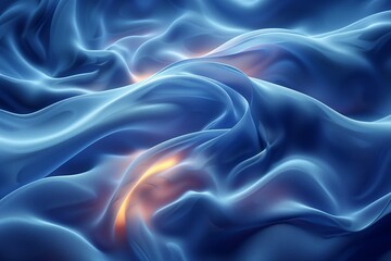 Obraz premium Abstract Blue Fabric Texture With Orange Light