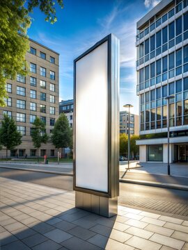 Vertical billboard 6x3 meters in an urban environment. Front view.
