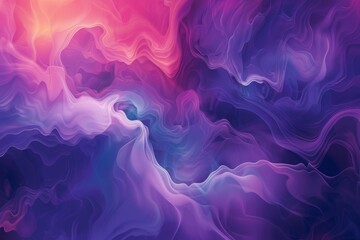 Fototapeta premium Bright abstract waves in pink and blue hues