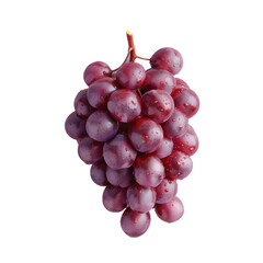 Fototapeta premium Red grape on transparent background, seen from above.