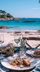 picnic date on the beach