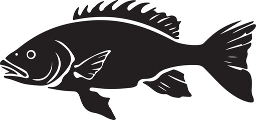 Fototapeta premium Set of the Fish silhouette 