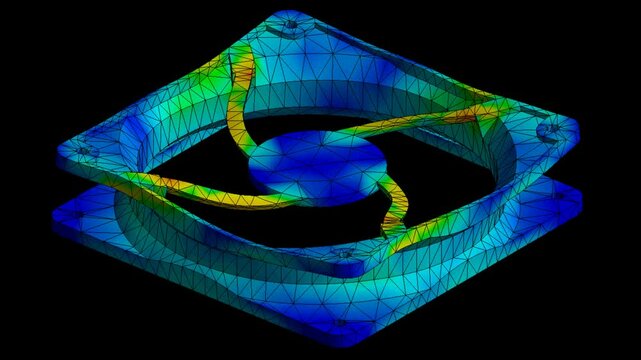 Mechanic simulation engineering - Stress and breakpoint analysis of fan under force and moment conditions
