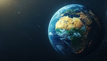 Obraz premium Earth From Space: Africa and the Middle East Illuminated