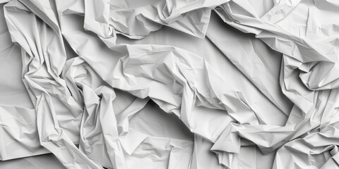 Obraz premium Background of Creased blank poster texture. Crumpled thin paper with folds