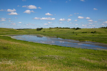 Wetlands Blue Sky Natural Reserve Swamp Marsh Lake Grasslands Wilderness 