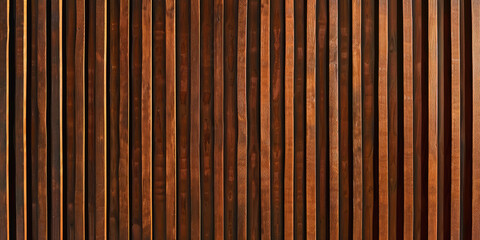 Closeup Detail of wooden wall texture with a linear relief, wooden slats background