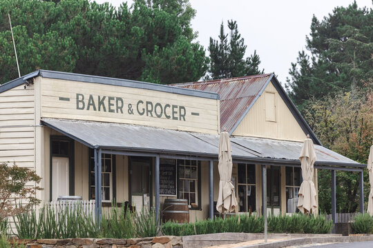 Old buildings in the historic gold mining town of Hill End NSW