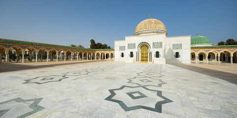Mausoleum of Habib Bourgiba, first President of the Republic of Tunisia. Monastir