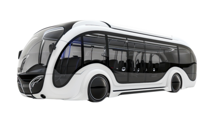 Modern bus on a transparent background