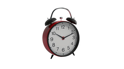 Alarm clock on a transparent background