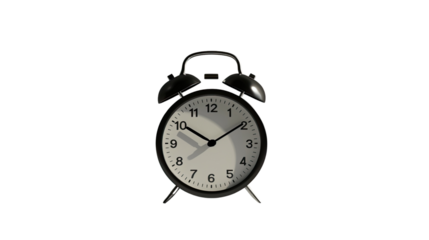 Alarm clock on a transparent background