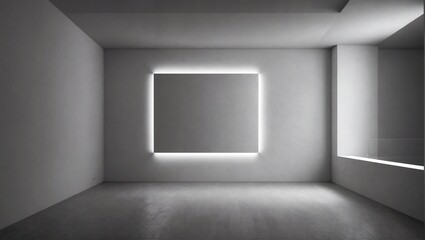 Fototapeta premium simple luxury grey concrete wall with neon light , minimal style. luxury wallpaper.