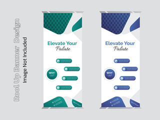 unique and eye catching roll up banner design and template 