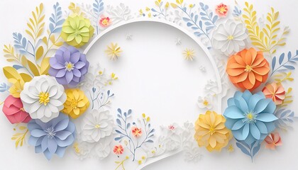 Elegant and beautiful mockup paper illustration, decorated with beautiful flowers and attractive gifts,generative ai