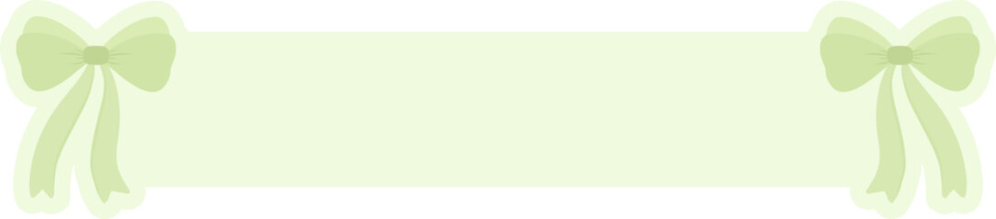 Cute Ribbon Page Header Bow Title Box Vintage Label Text Box