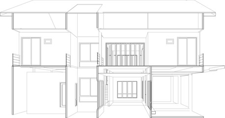 3D illustration of residential project